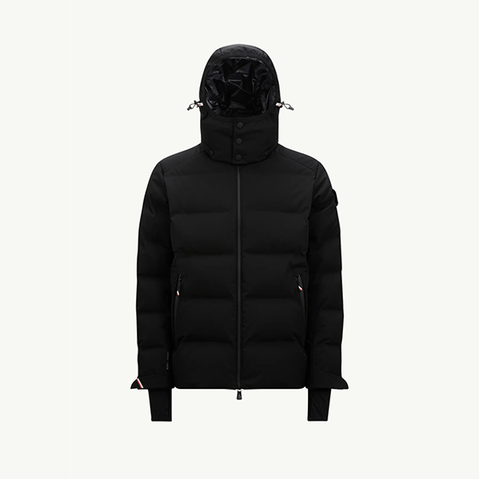 moncler montgetech hooded short down jacket